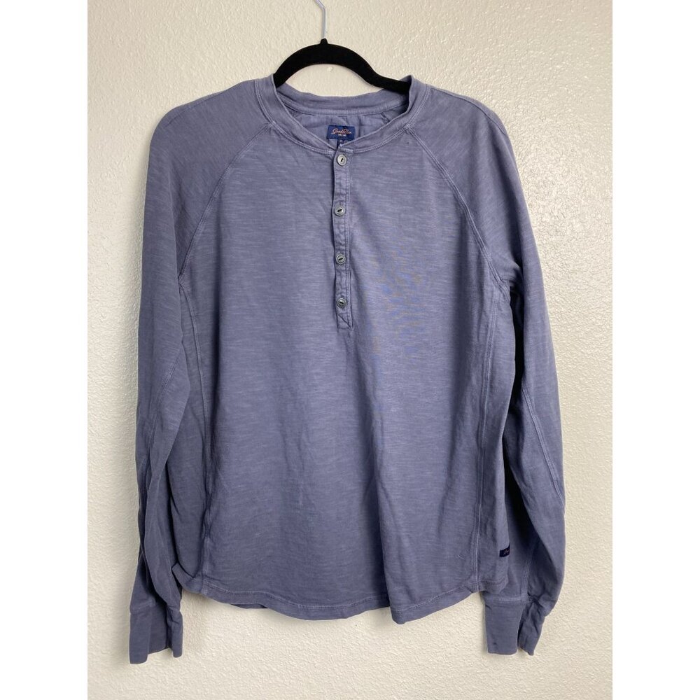 Good Man Brand Long Sleeve Gray Shirt Men Size Medium Cotton